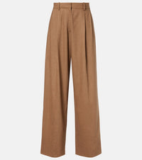 Khaite August high-rise wool straight pants