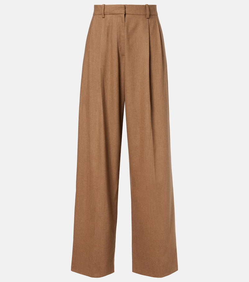 Khaite August high-rise wool straight pants