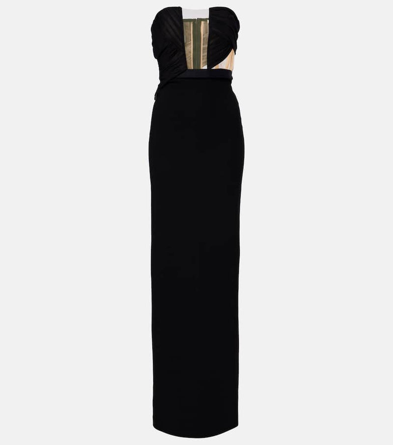 Nensi Dojaka Cutout strapless gown