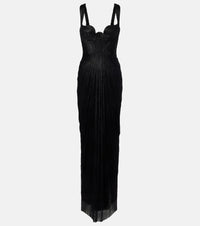 Maria Lucia Hohan Anais open-back silk muslin gown