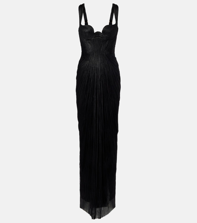 Maria Lucia Hohan Anais open-back silk muslin gown