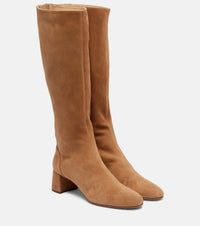 Aquazzura Saint Honore 50 suede knee-high boots