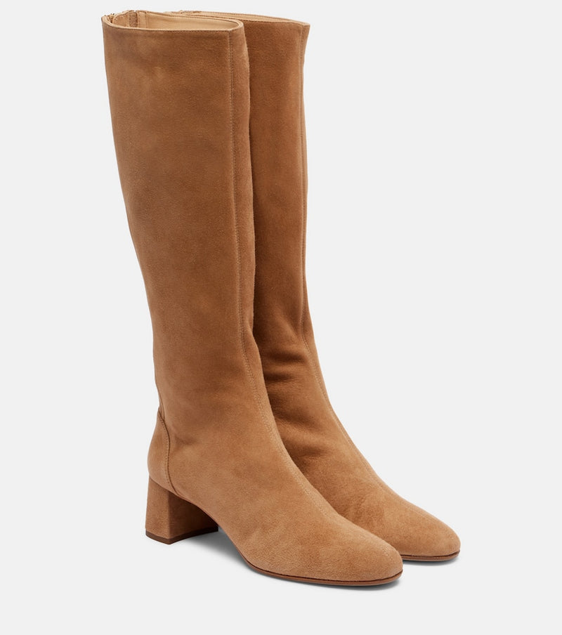 Aquazzura Saint Honore 50 suede knee-high boots