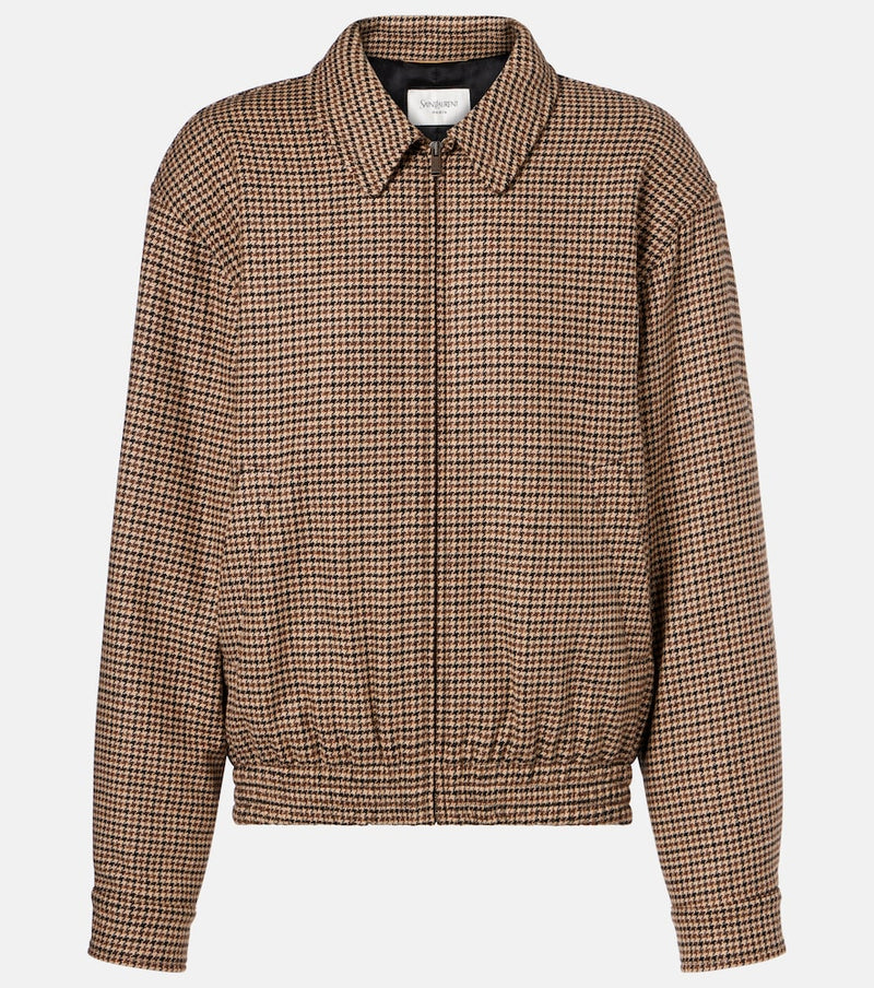 Saint Laurent Houndstooth padded jacket