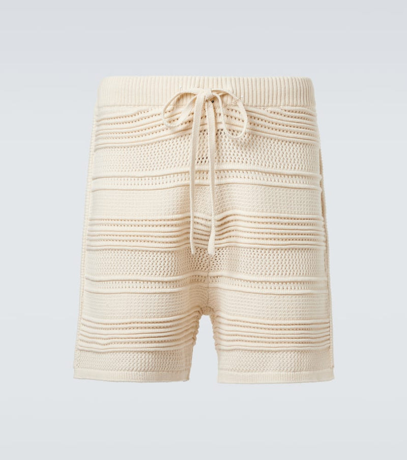 Commas Crochet cotton-blend shorts