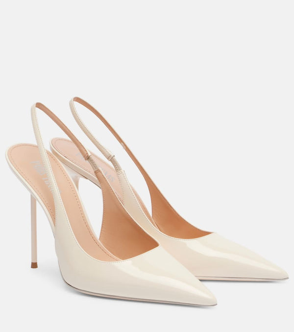 Paris Texas Bridal Lidia 105 patent leather slingback pumps