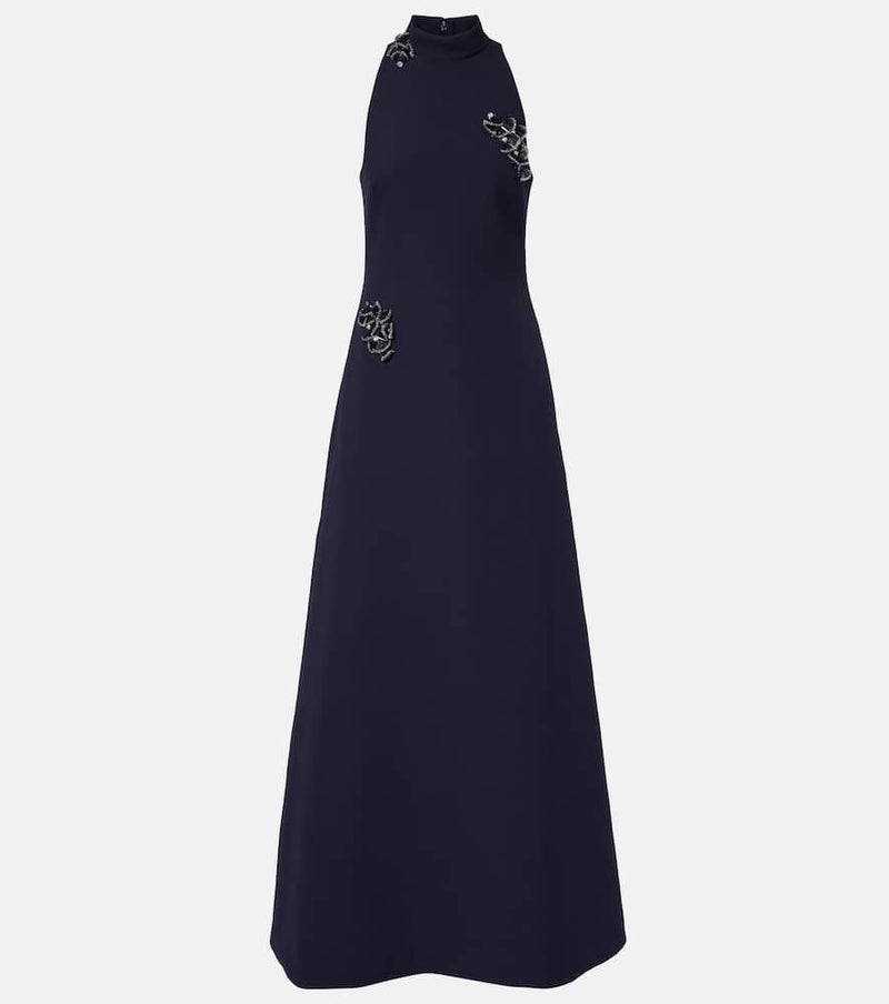 Safiyaa Priscilla embellished crepe gown