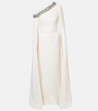 Safiyaa Rinna floral-applique one-shoulder gown