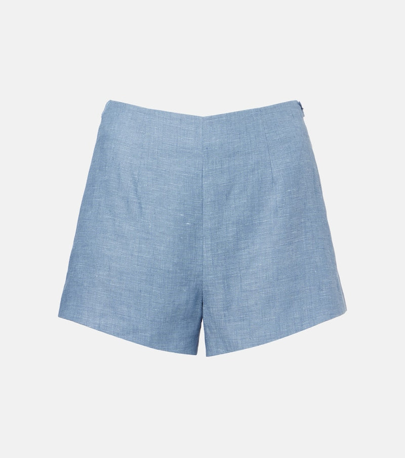 Posse Thea high-rise linen shorts