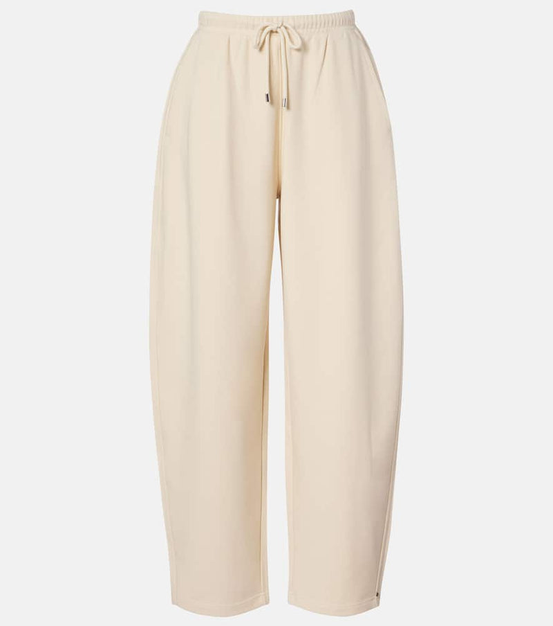 Sportmax Cotton-blend jersey wide-leg sweatpants