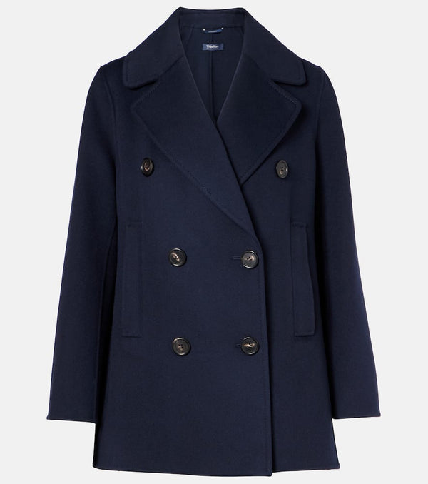 S Max Mara Caban virgin wool peacoat