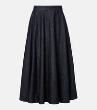 S Max Mara Cecile denim midi skirt