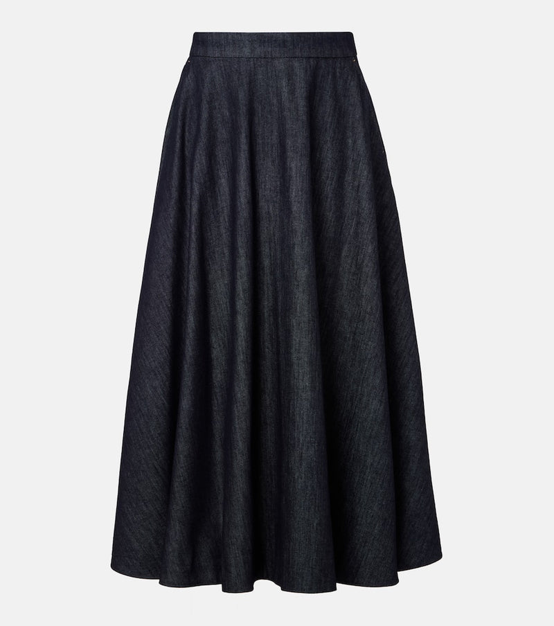 S Max Mara Cecile denim midi skirt