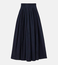 S Max Mara Jokey pleated taffeta midi skirt