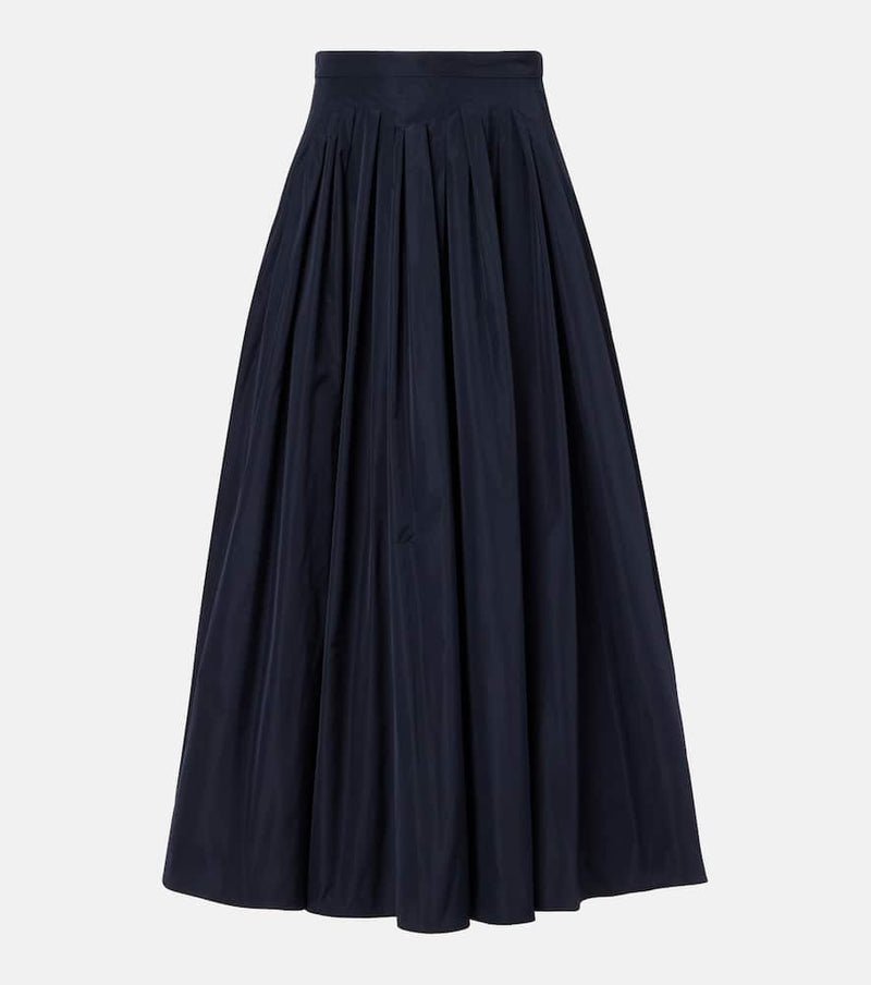 S Max Mara Jokey pleated taffeta midi skirt