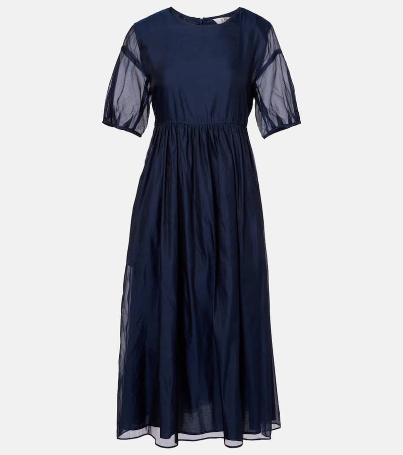 S Max Mara Fatoso silk-blend organza midi dress