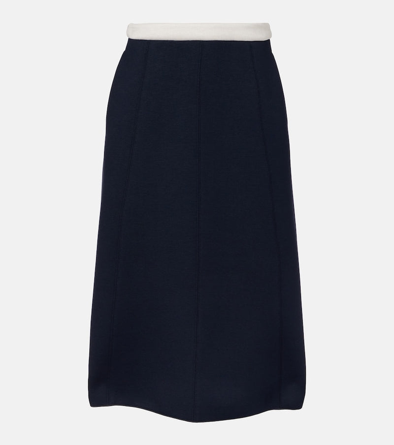 S Max Mara Abaco pleated jersey midi skirt