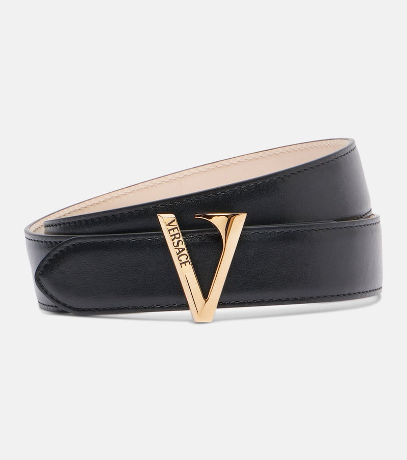 Versace Logo leather belt