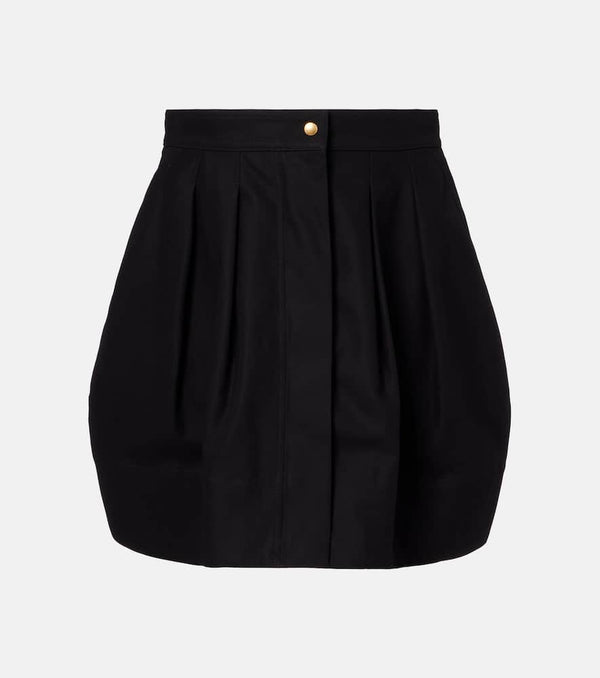 Max Mara Pleated cotton twill miniskirt