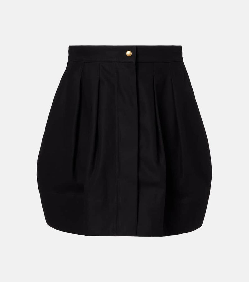 Max Mara Pleated cotton twill miniskirt
