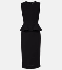 Max Mara Cosmos peplum jersey midi dress