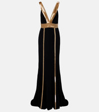 Costarellos Embellished crepe gown