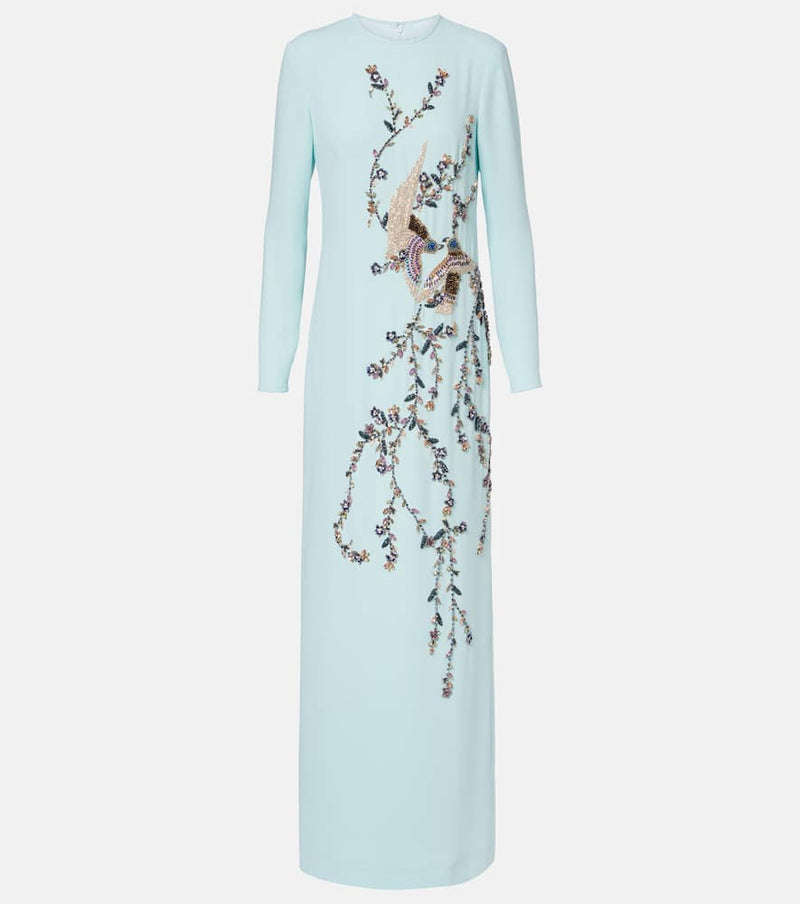 Costarellos Siriana embellished crepe gown
