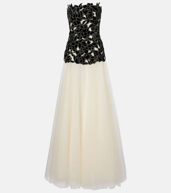 Costarellos Alessi embellished tulle gown