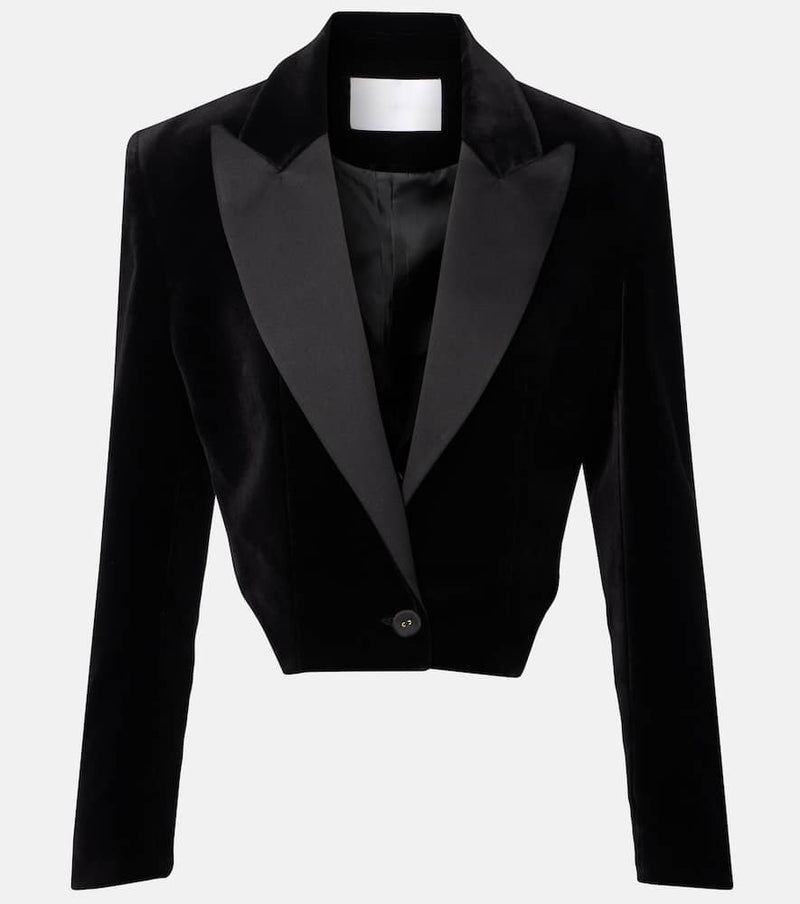 Costarellos Cotton velvet blazer
