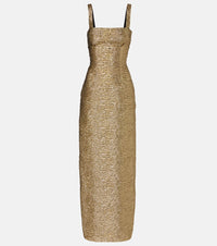 Emilia Wickstead Micheline metallic-effect seersucker gown