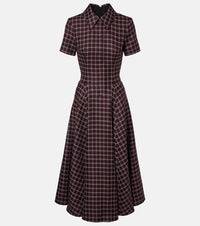 Emilia Wickstead Jody houndstooth wool-blend midi dress