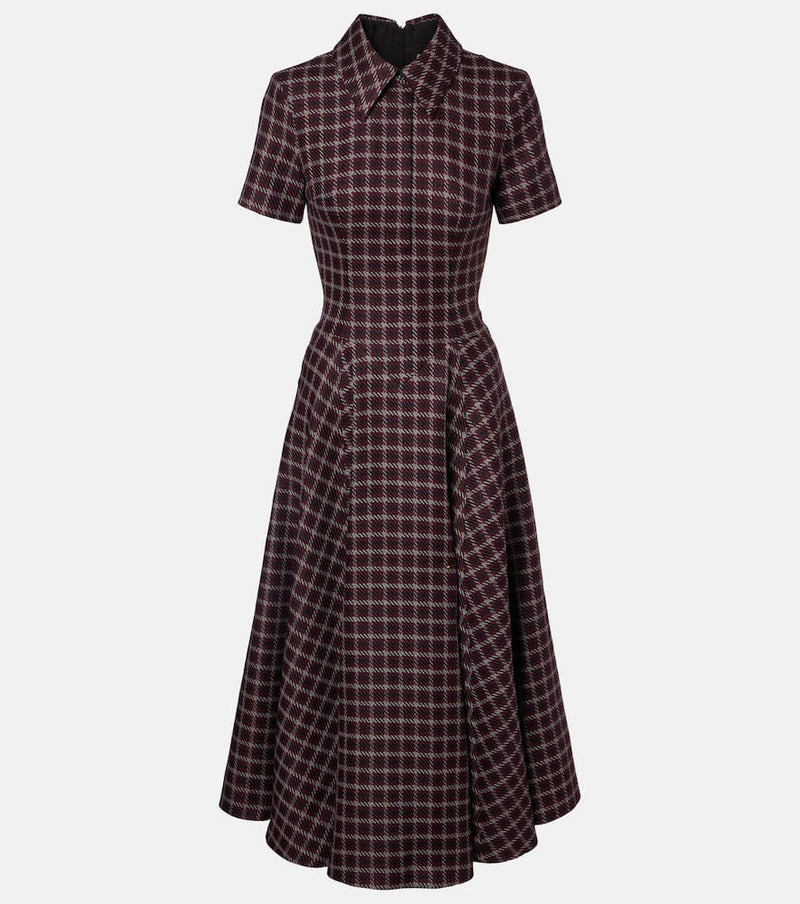 Emilia Wickstead Jody houndstooth wool-blend midi dress