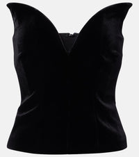 Roland Mouret Velvet corset top