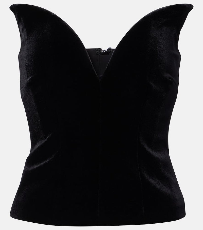 Roland Mouret Velvet corset top
