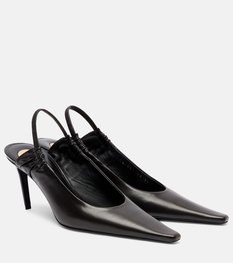 Saint Laurent Anne-Marie 75 leather slingback pumps