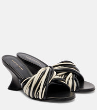 Dries Van Noten 75 leather wedge mules