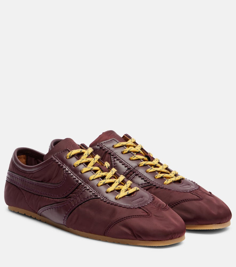 Dries Van Noten Leather-trimmed sneakers