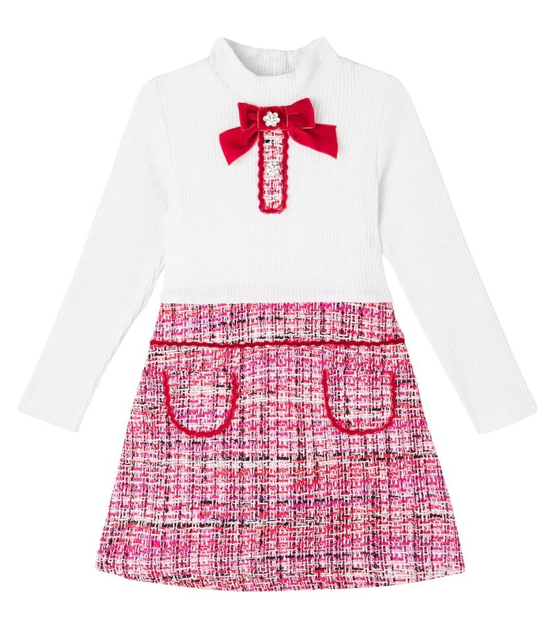 Patachou Knitted tweed dress