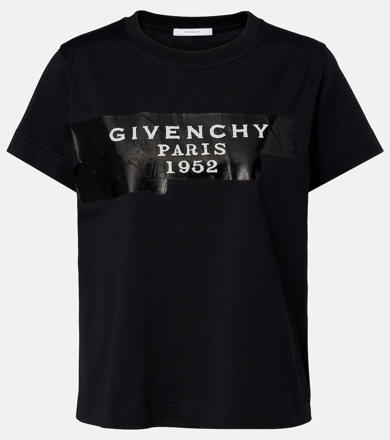 Givenchy Distressed printed cotton jersey T-shirt
