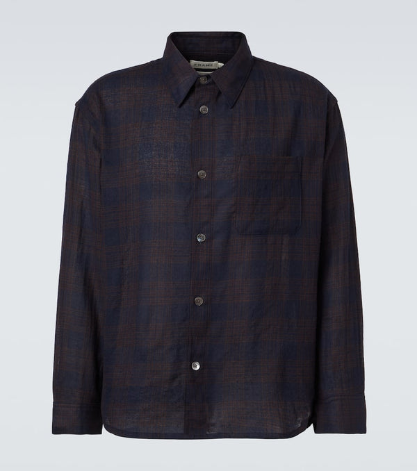 Frame Plaid wool shirt