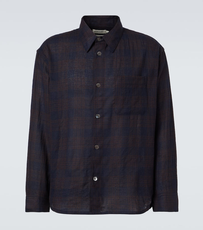 Frame Plaid wool shirt