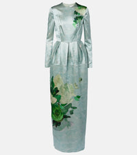 Erdem Floral satin gown