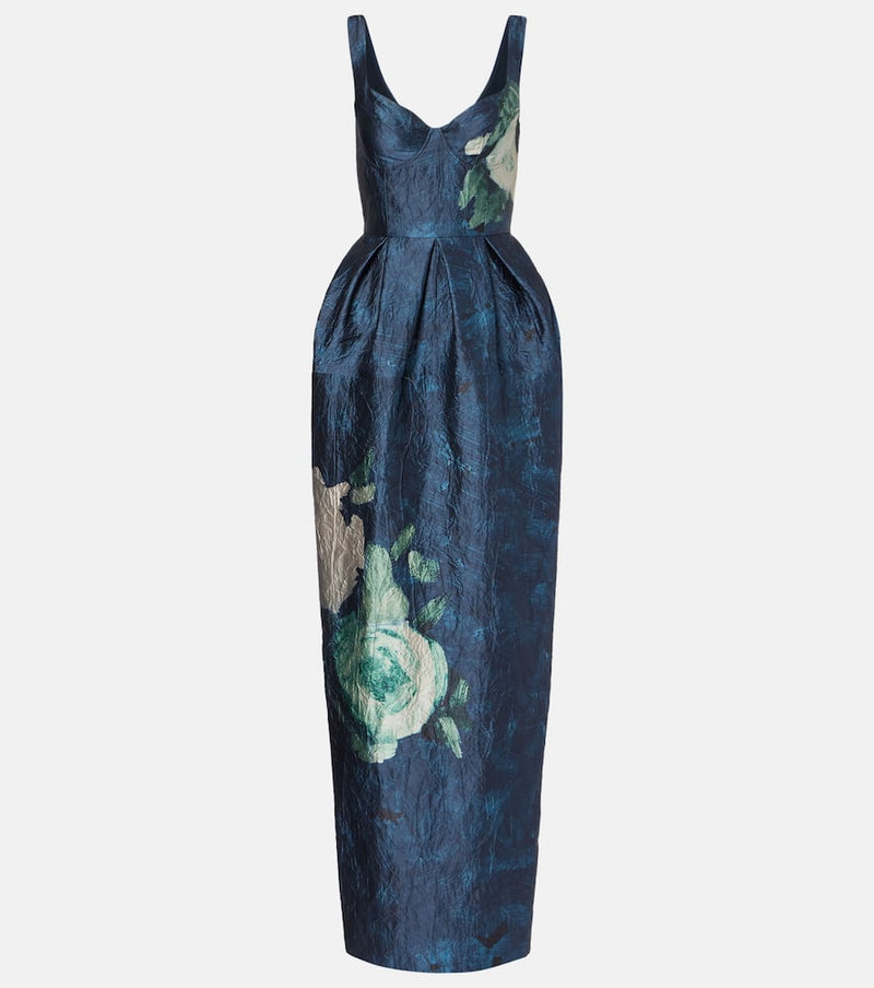 Erdem Floral jacquard gown