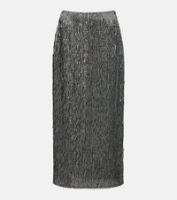 Erdem Sequined high-rise pencil skirt