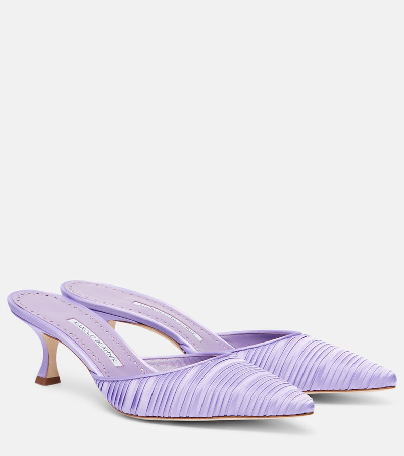 Manolo Blahnik Carolyne 50 satin mules