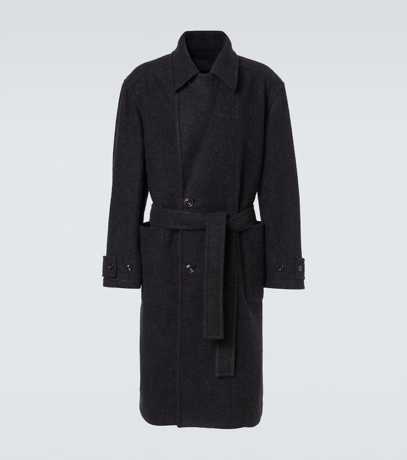 Lemaire Belted alpaca and wool overcoat