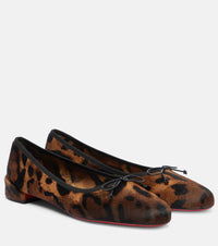 Christian Louboutin Leopard-print calf hair ballet flats
