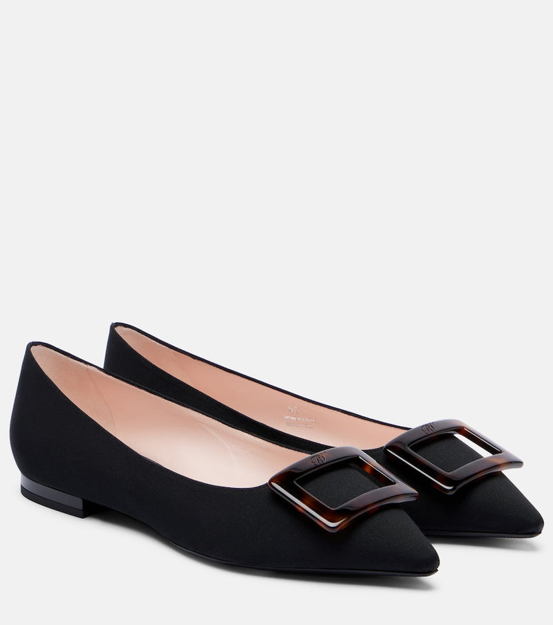 Roger Vivier Gommettine grosgrain ballet flats