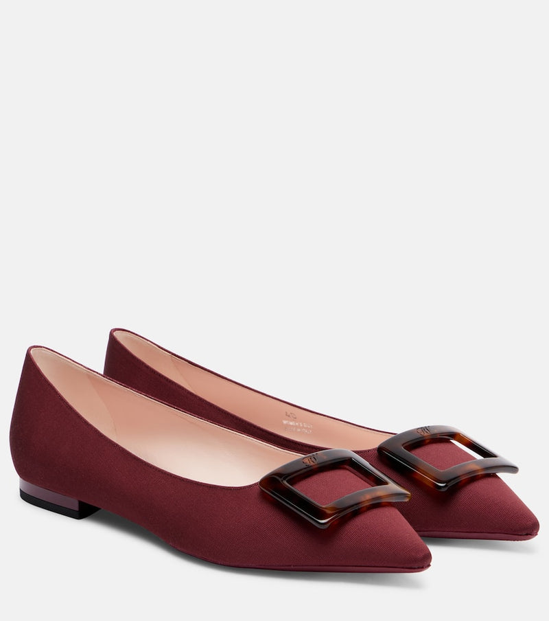 Roger Vivier Gommettine grosgrain ballet flats