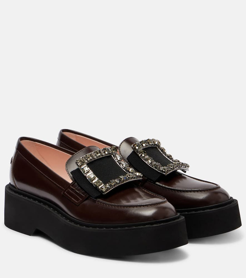 Roger Vivier Viv' Rangers leather platform loafers